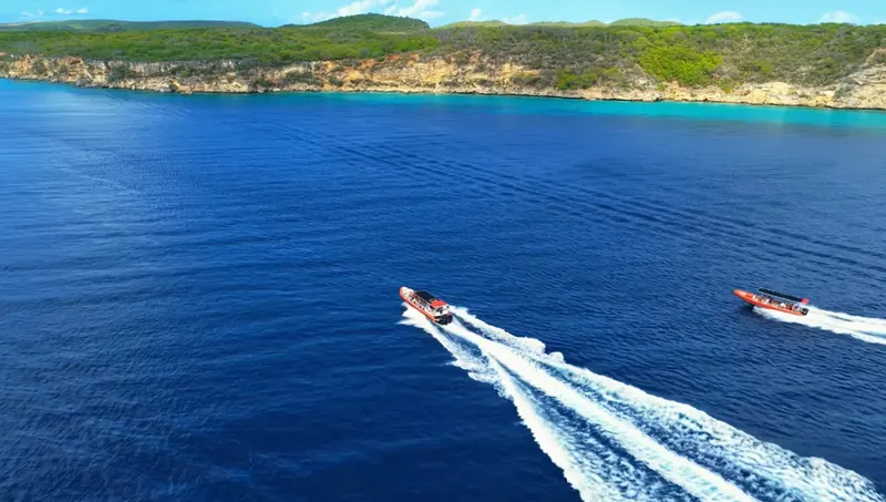 Snelste manier naar Klein Curaçao met de Powerboat