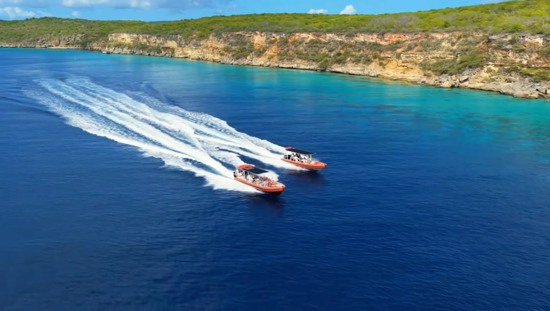 Snelste manier naar Klein Curaçao met de Powerboat