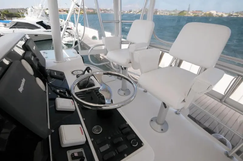 Spacious seating area aboard a private luxury yacht in Curaçao